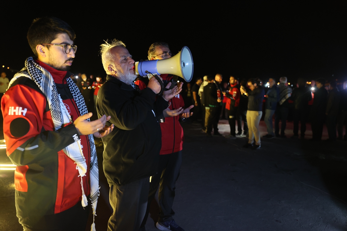 Kapadokya’da Gazze için düzenlenen etkinlikte ışıklarla dayanışma mesajı verildi