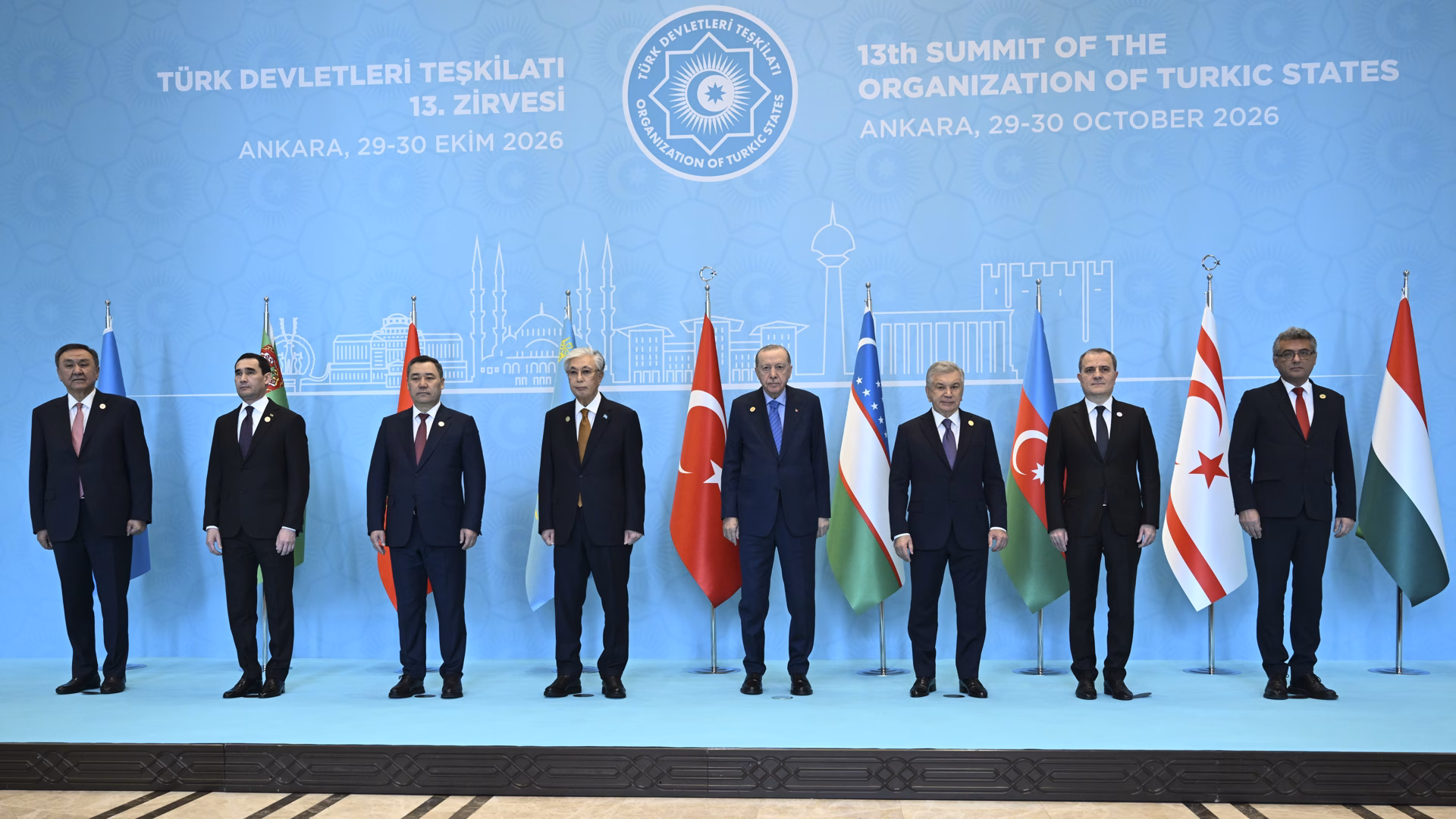 TDT 13. Zirvesi'nde liderlerin aile fotoğrafı, Ankara (AA)