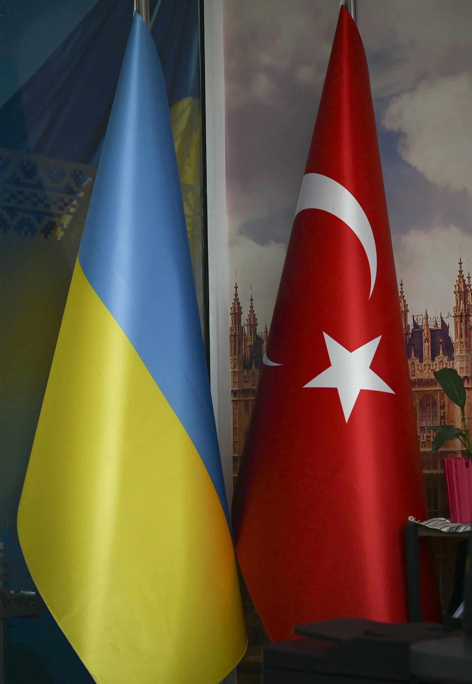 Türkiye ve Ukrayna bayrakları (arşiv)
