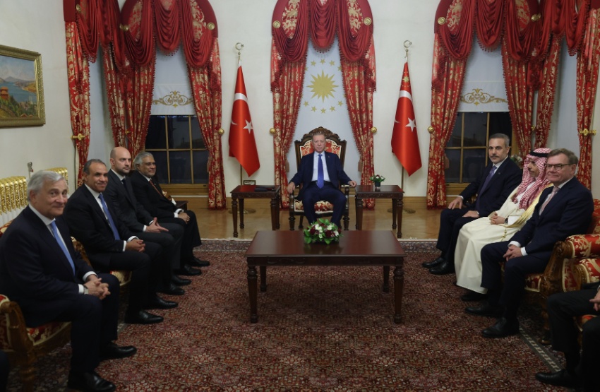 A moment from the reception at the Dolmabahçe Working Office