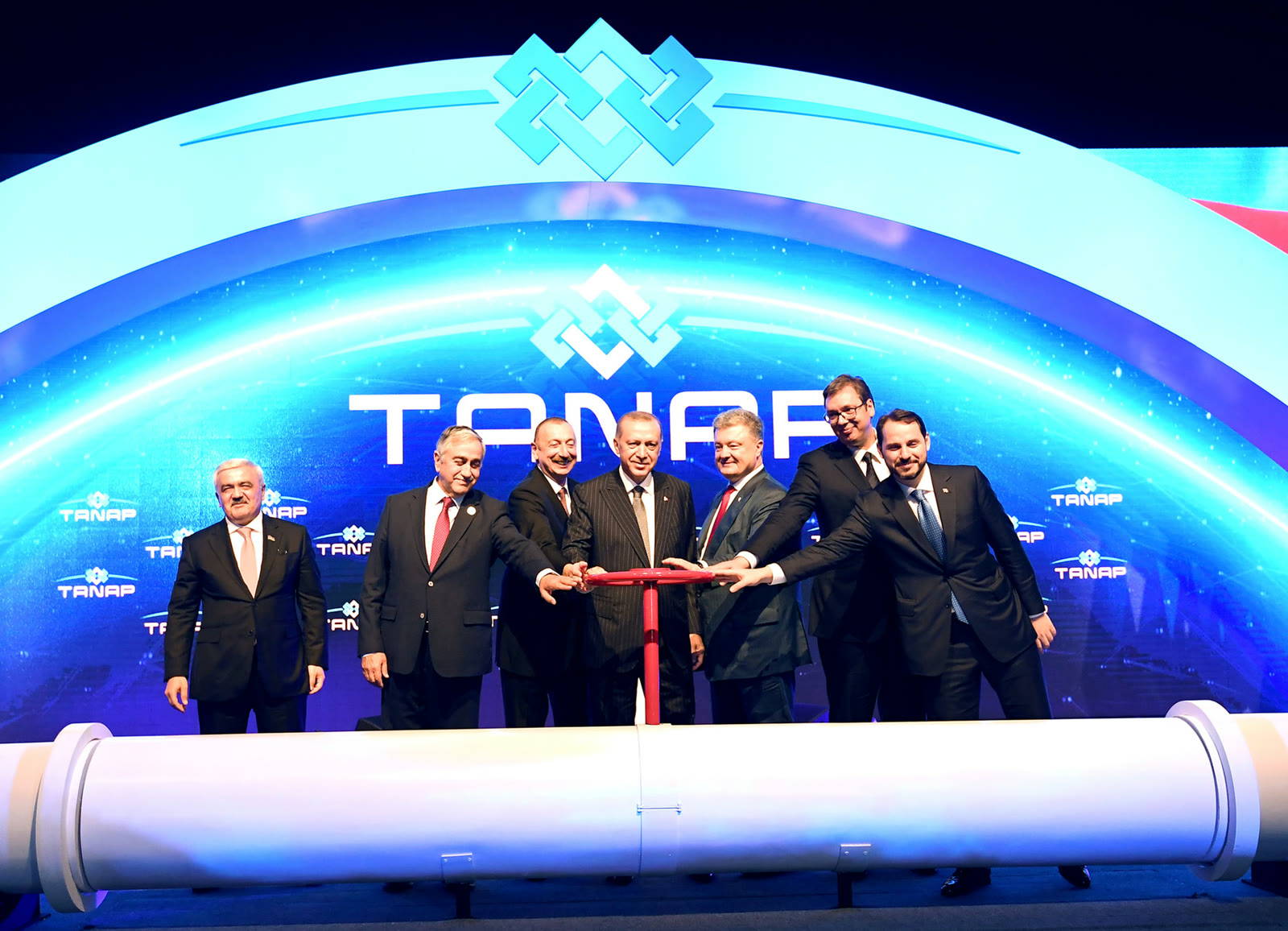 Trans Anadolu Doğal Gaz Boru Hattı'nın (TANAP) açılış töreni (Haziran 2018, arşiv)