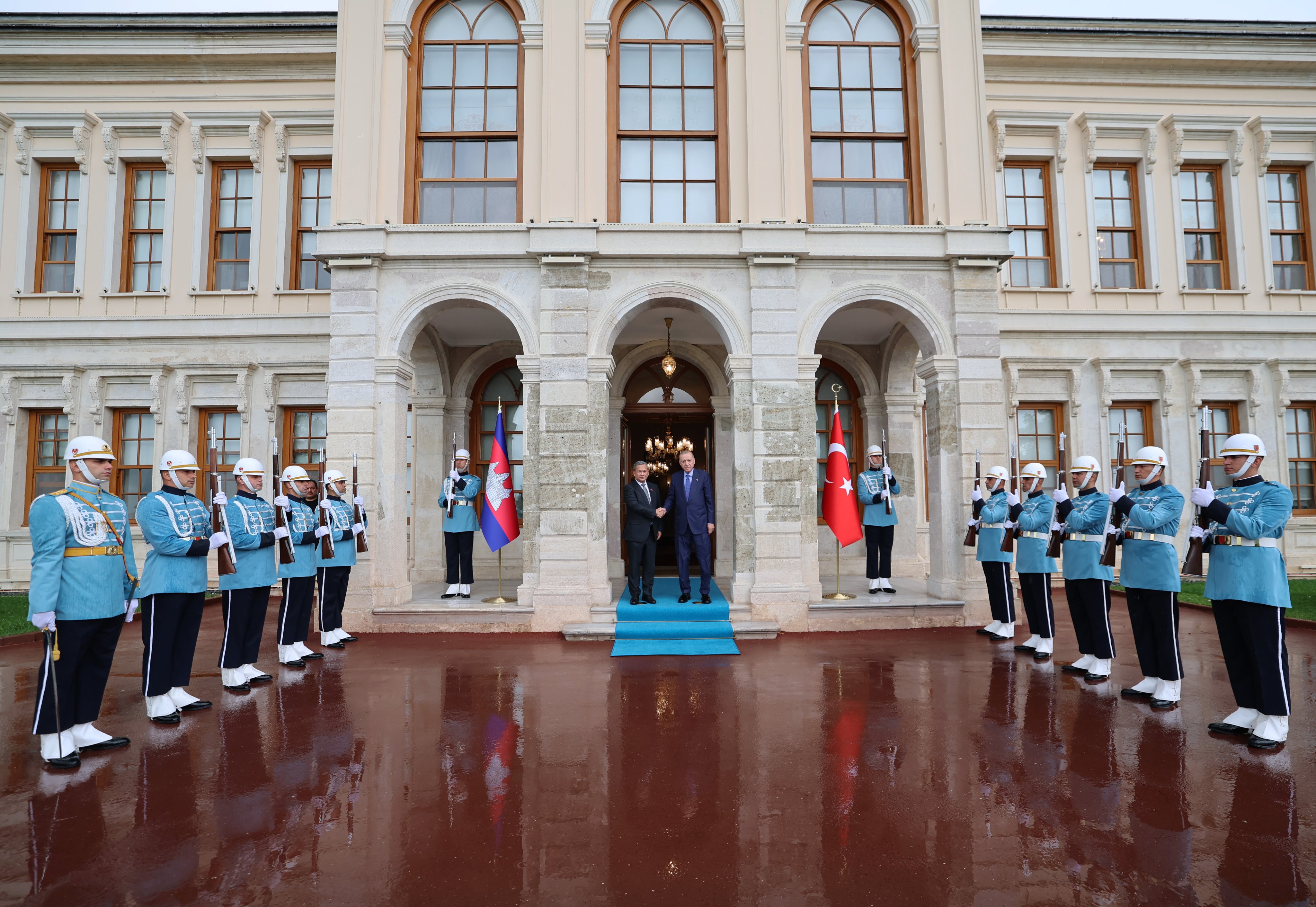 Welcome ceremony for Cambodian Prime Minister Hun Manet at Dolmabahçe