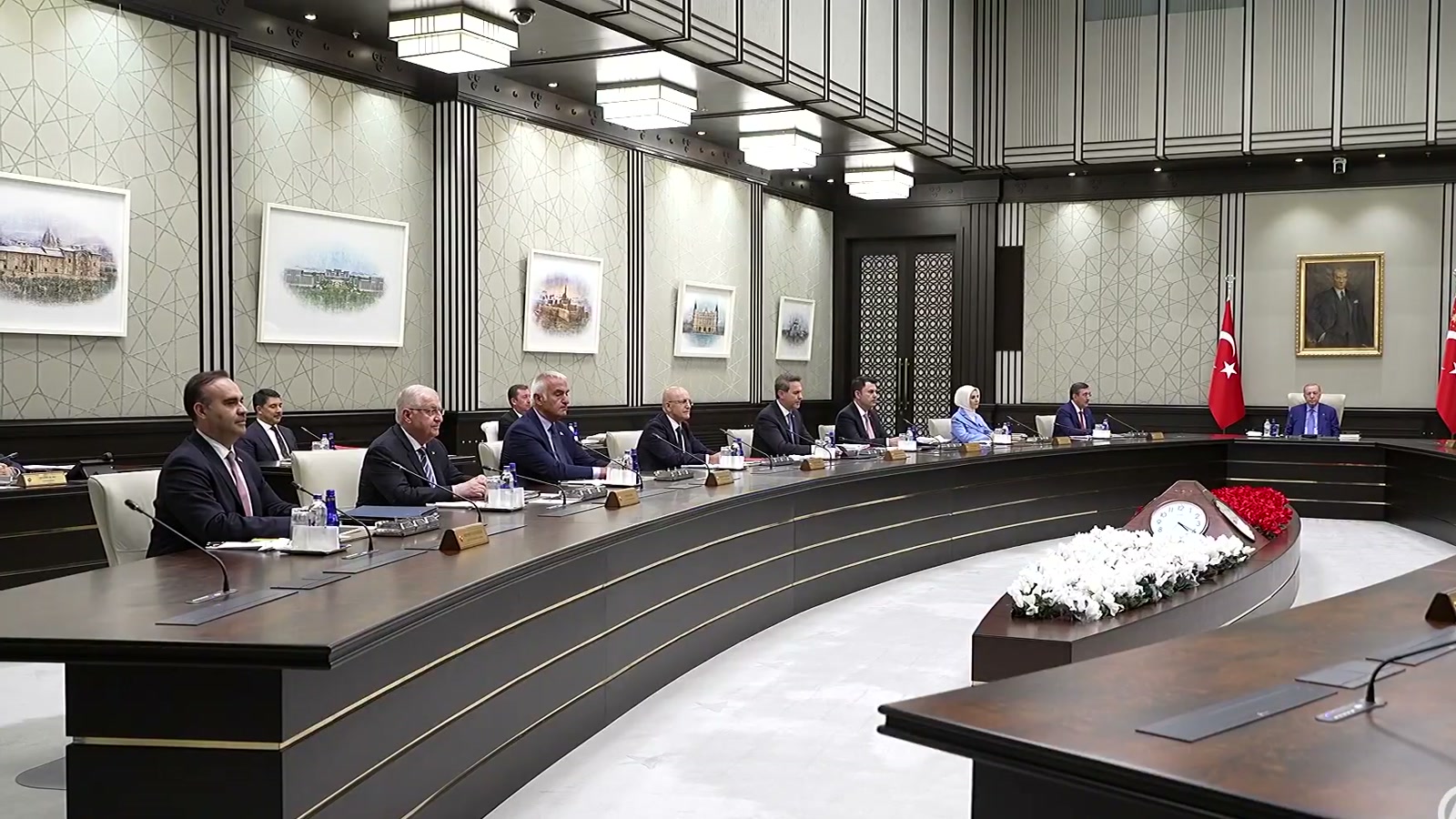 Cumhurbaşkanlığı Külliyesi’ndeki Kabine salonu