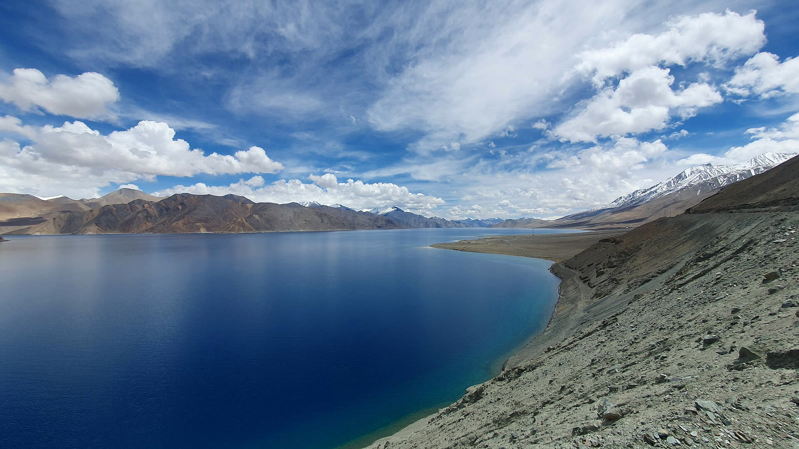 Pangong Tso lake in eastern Ladakh (April 2026)