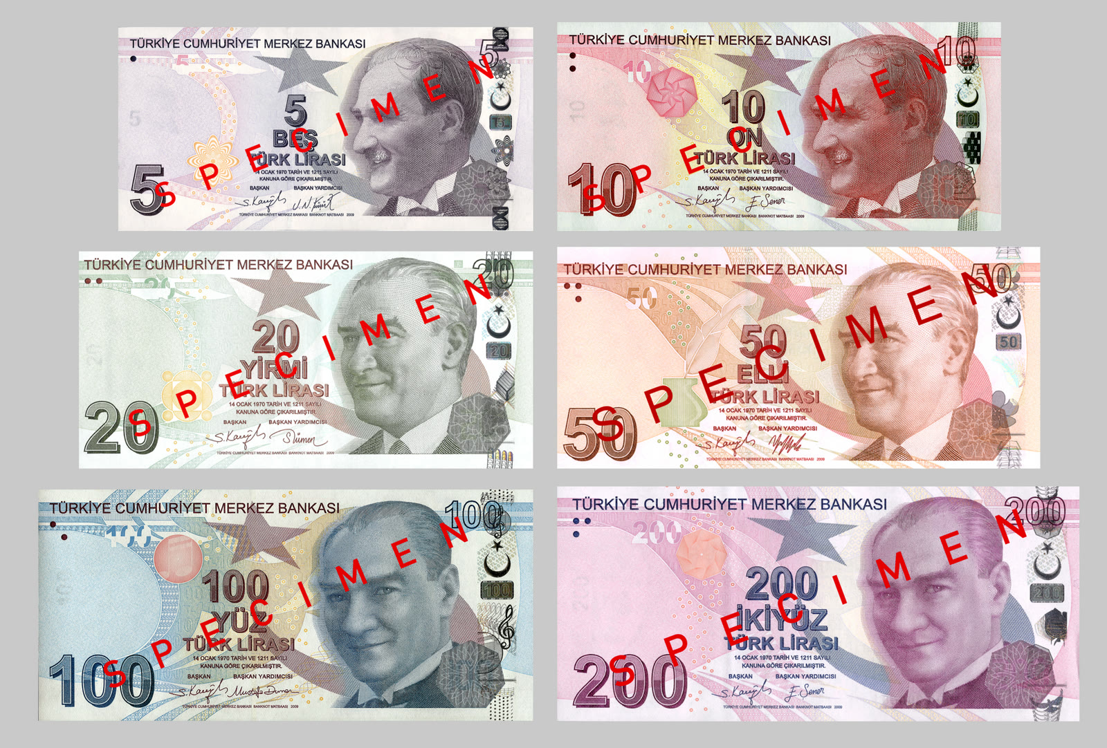 Türk lirası banknotları (arşiv)