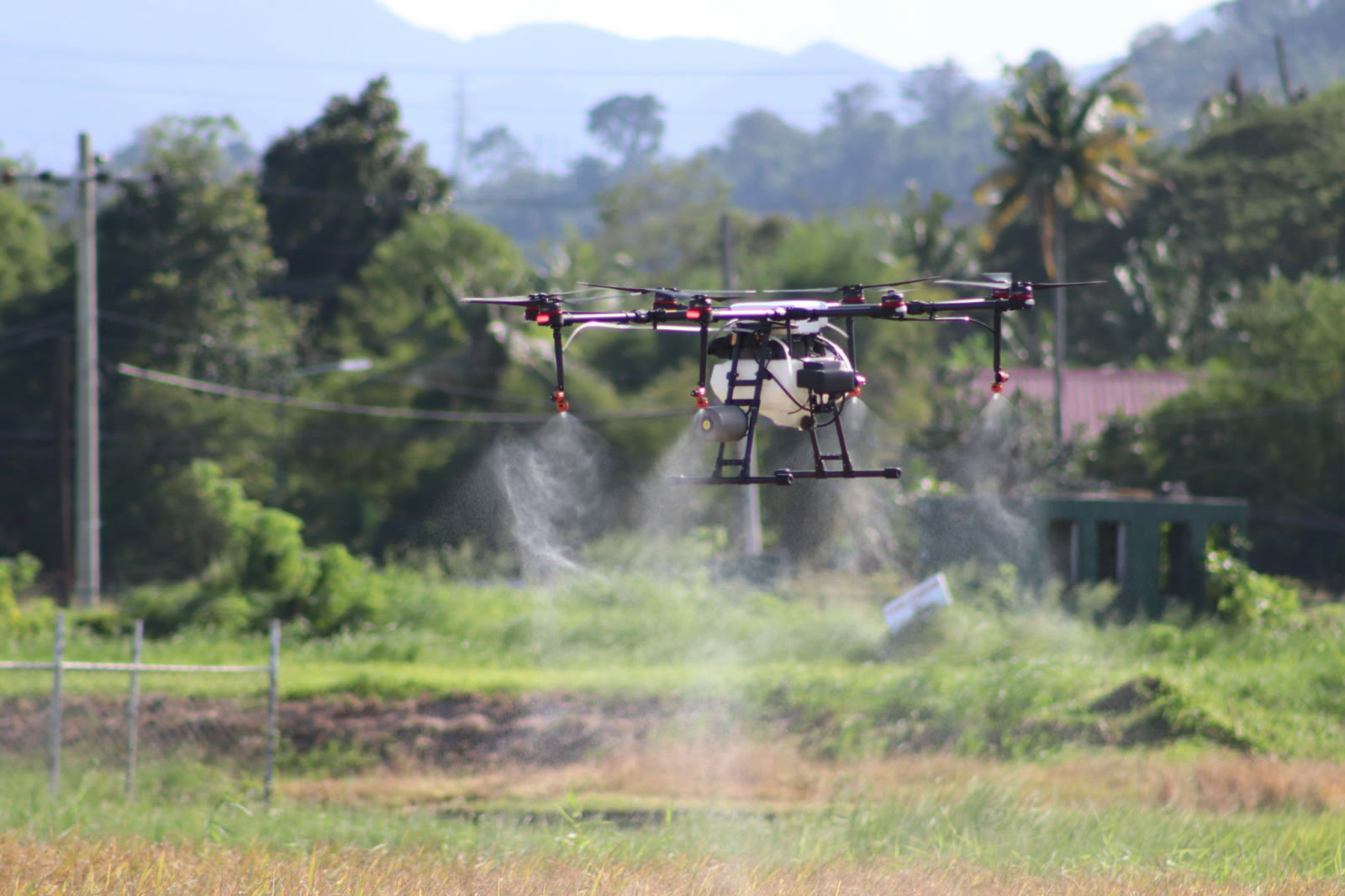 A drone spraying a field (archive)