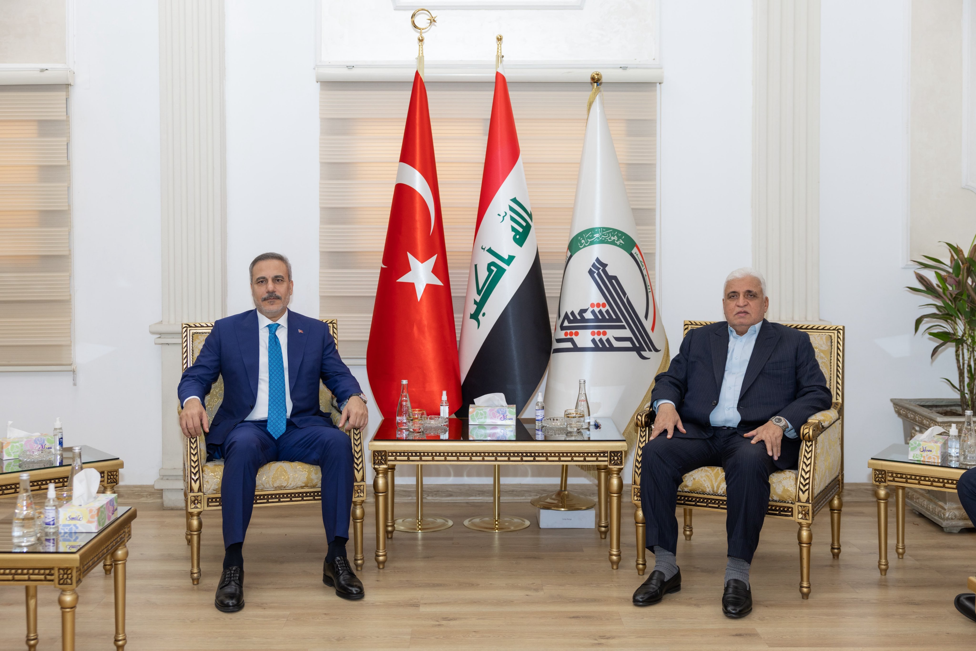 Hakan Fidan and Popular Mobilization Commission chairman Falih al-Fayyadh