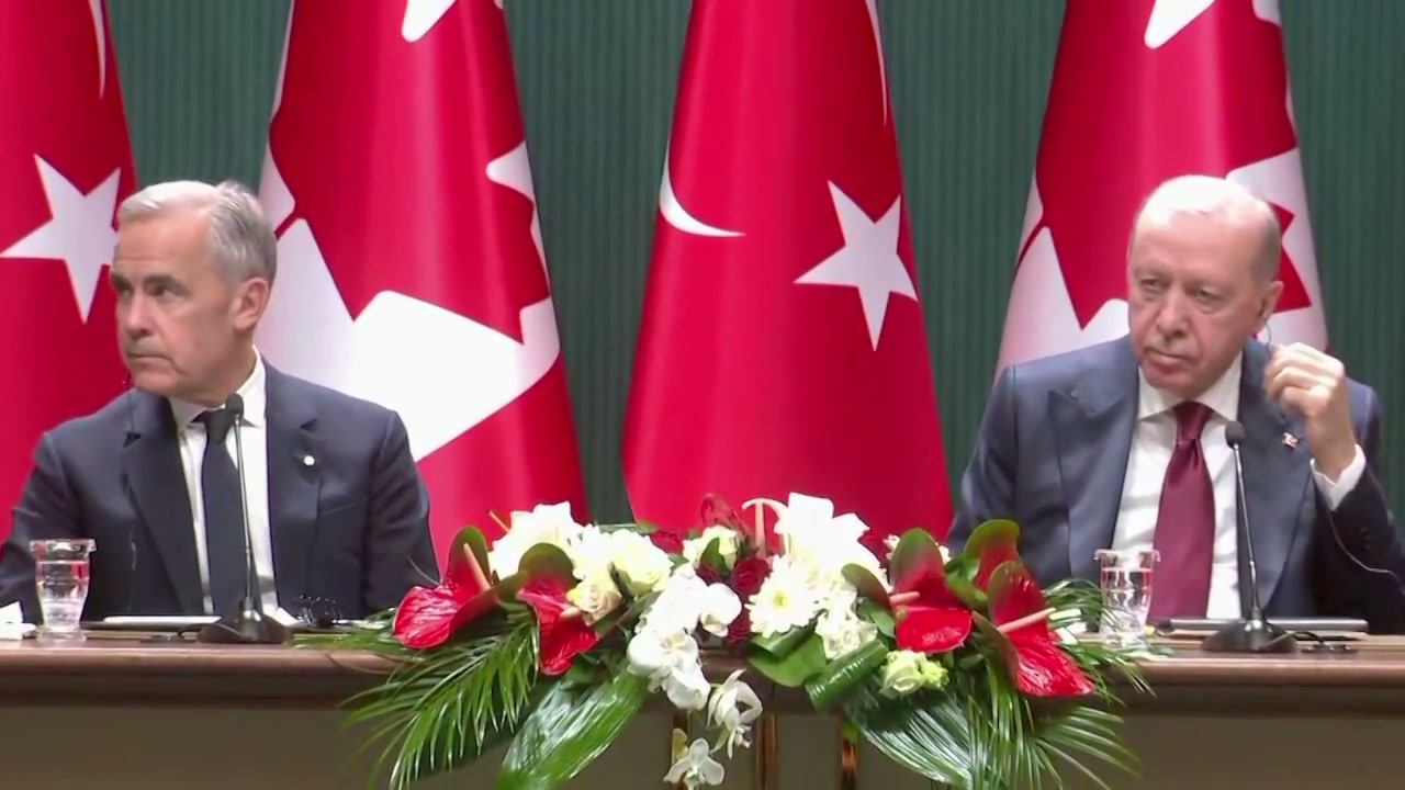 Erdoğan ve Carney ortak basın toplantısında
