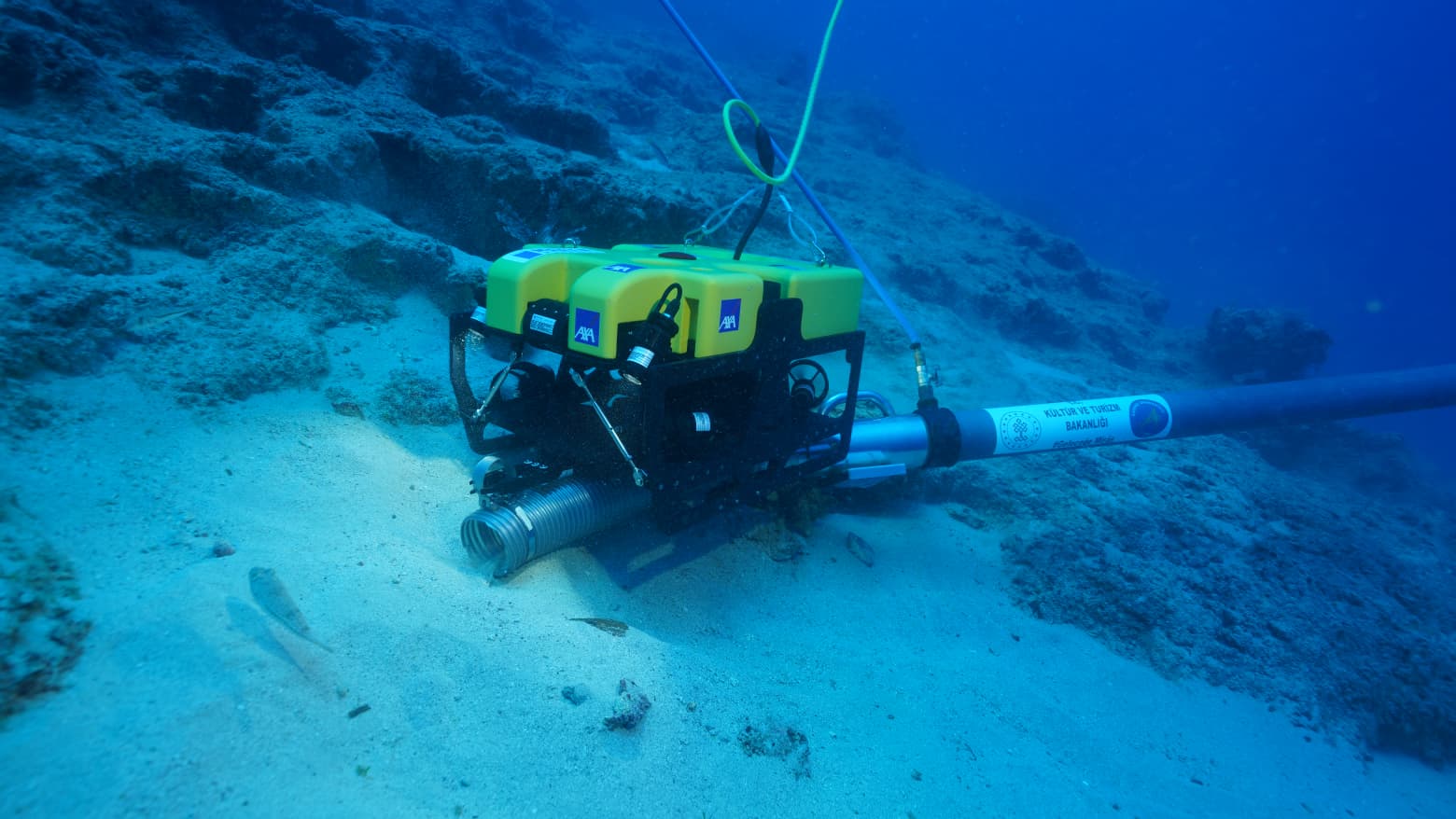 Kazıda kullanılan sualtı robotu