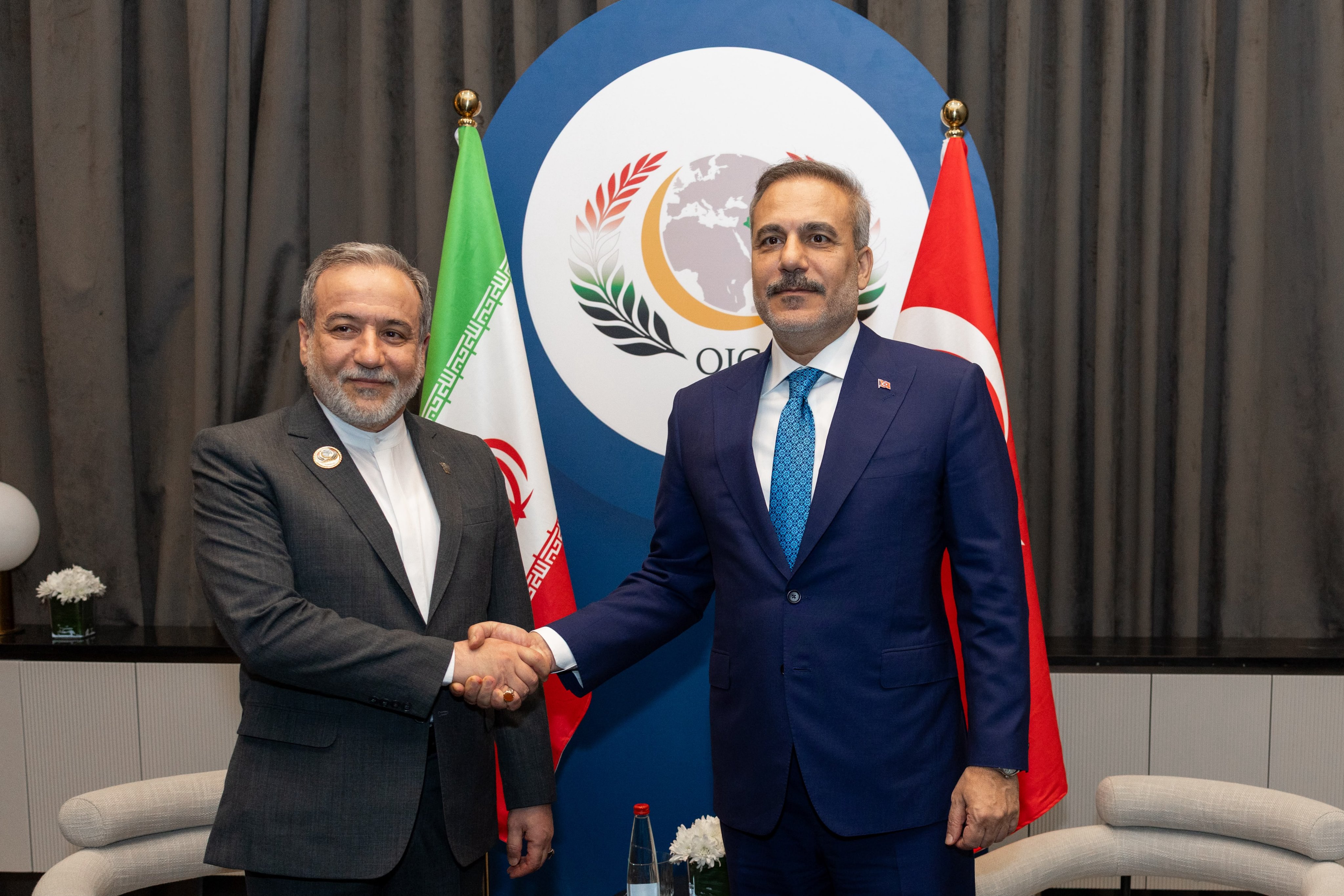 Hakan Fidan and Iranian Foreign Minister Abbas Araghchi in Baghdad