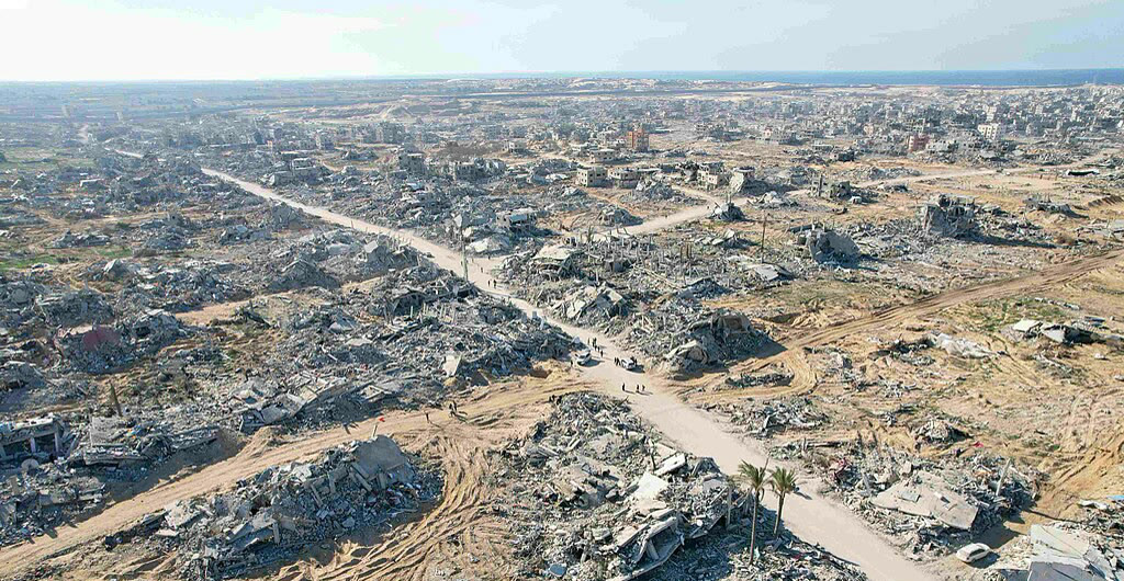 Refah'taki yıkımın havadan görünümü (Ocak 2025)