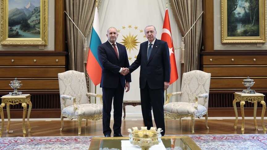 President Erdoğan and Rumen Radev during an earlier meeting