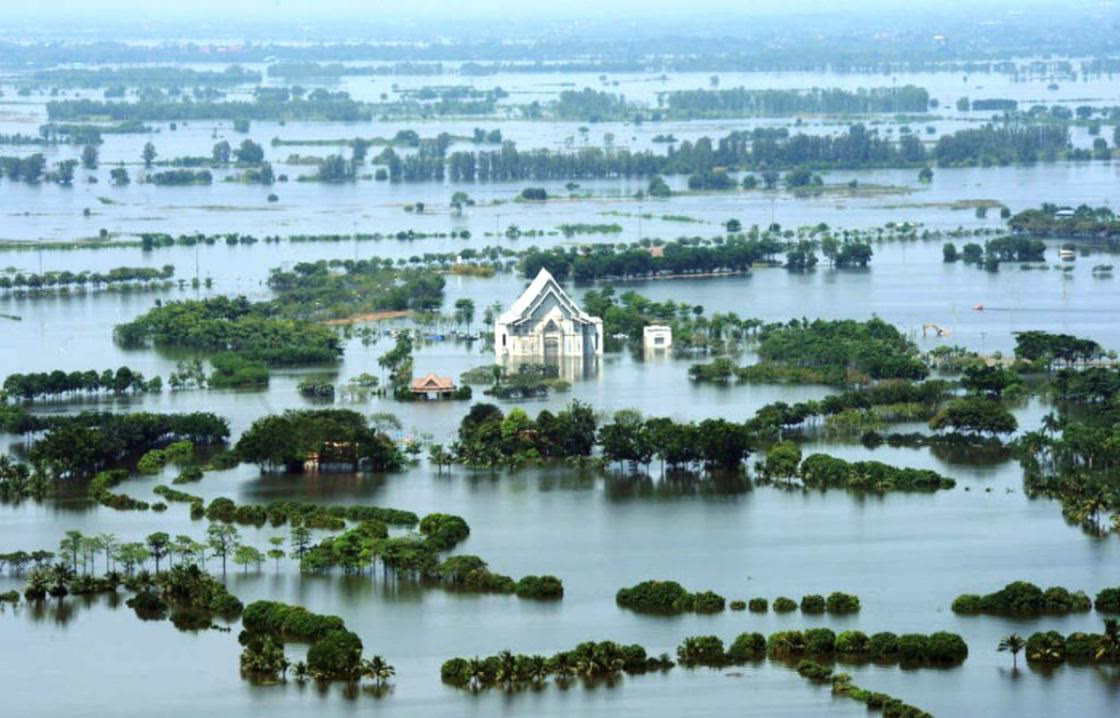 Tayland'ın Ayutthaya bölgesinde 2011'deki sel (arşiv)