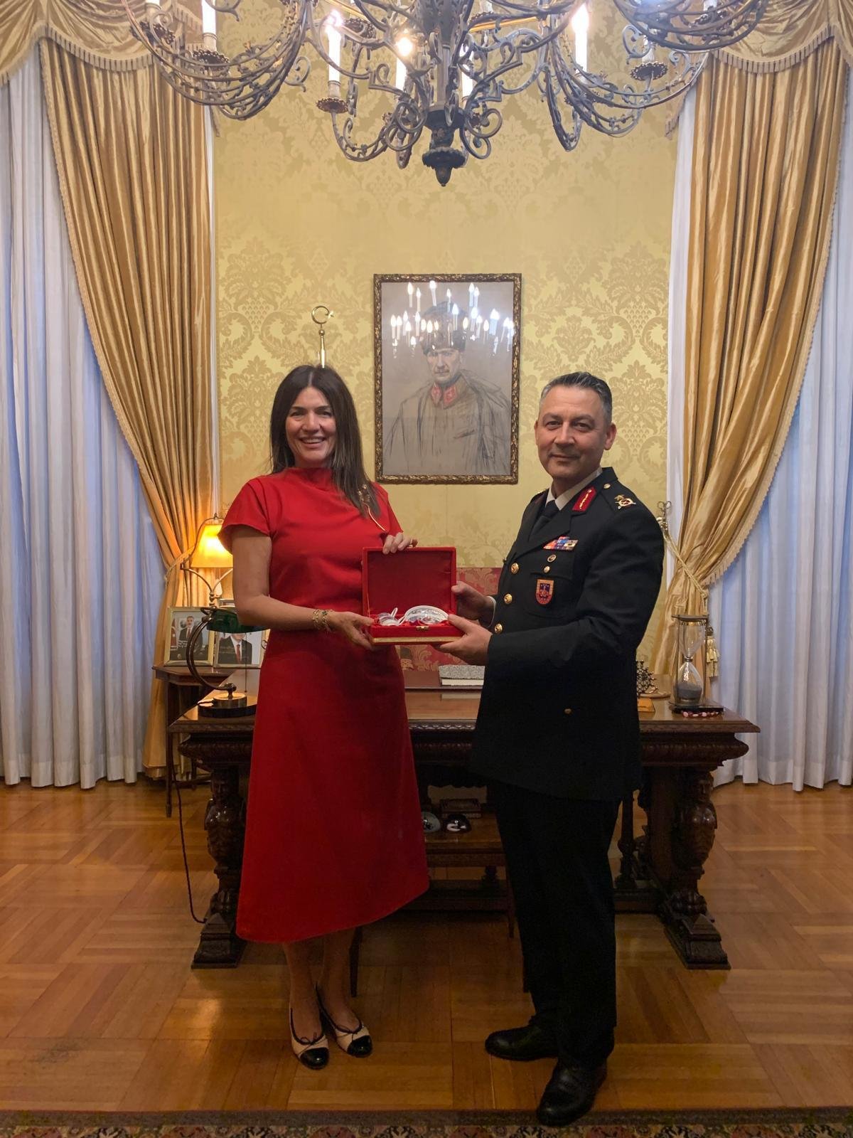 A souvenir presented during the visit