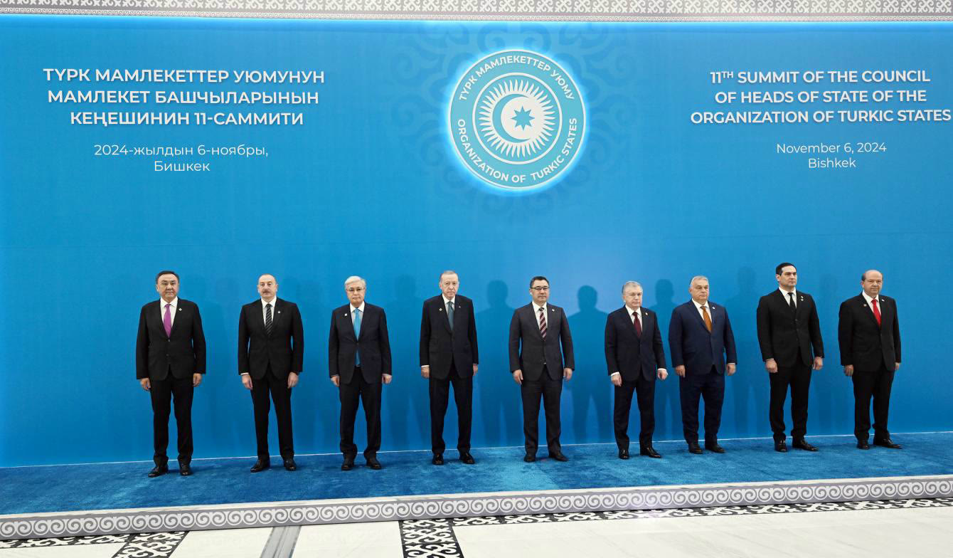 Türk Devletleri Teşkilatı’nın Bişkek’teki 11. zirvesinde liderler, Kasım 2024 (arşiv)