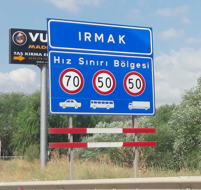 Yahşihan ilçesine bağlı Irmak beldesinin girişi