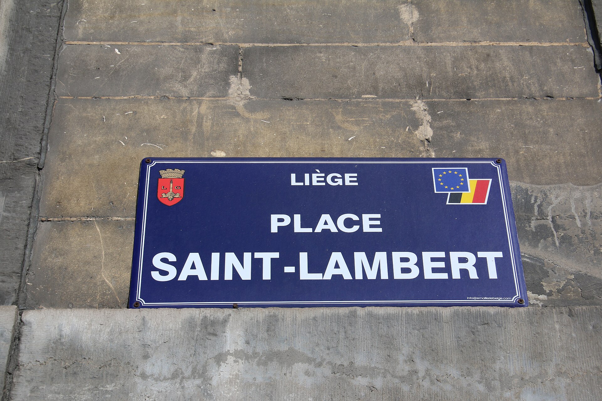 Liège'de Saint-Lambert Meydanı tabelası (arşiv)