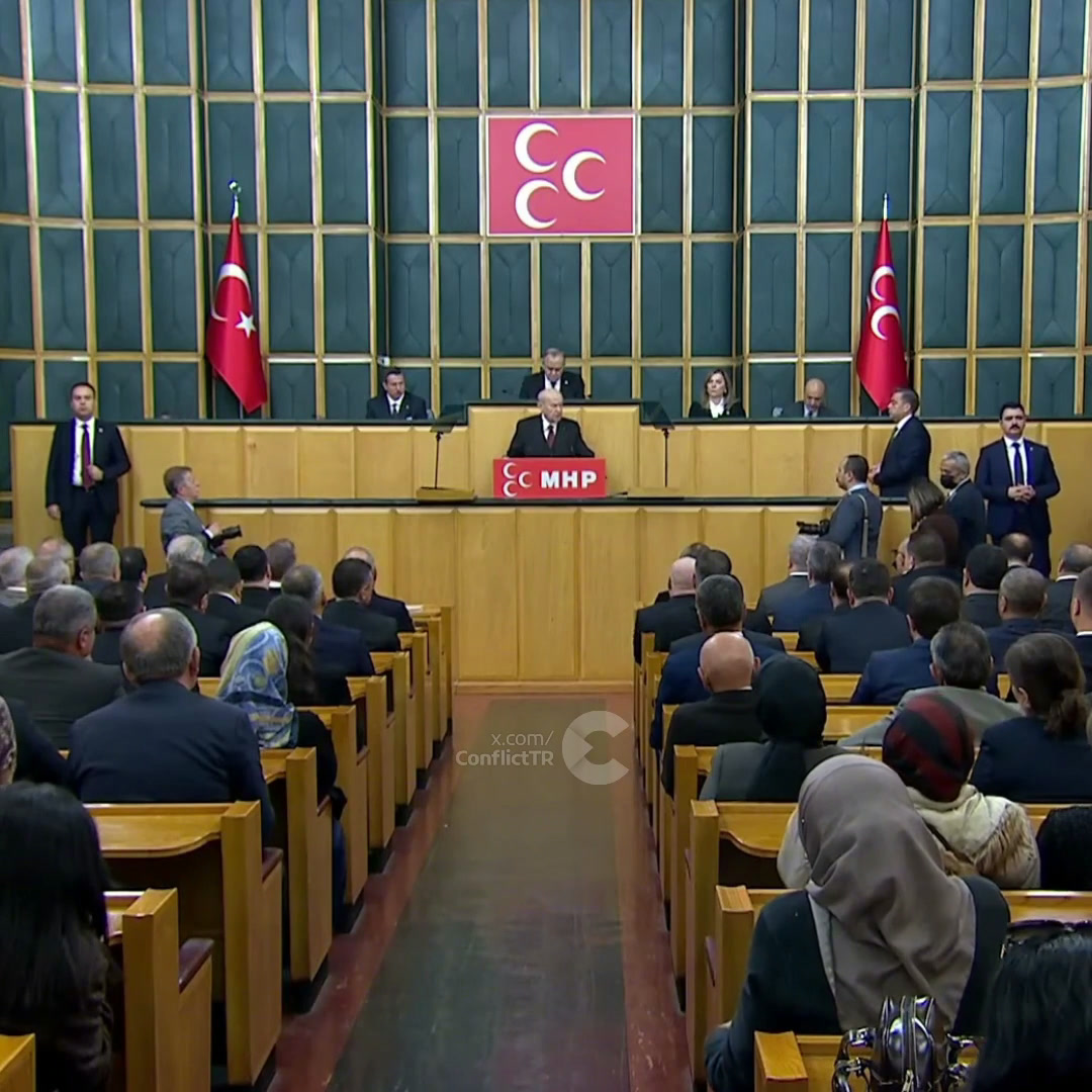 MHP'nin TBMM'deki grup toplantısından genel görünüm