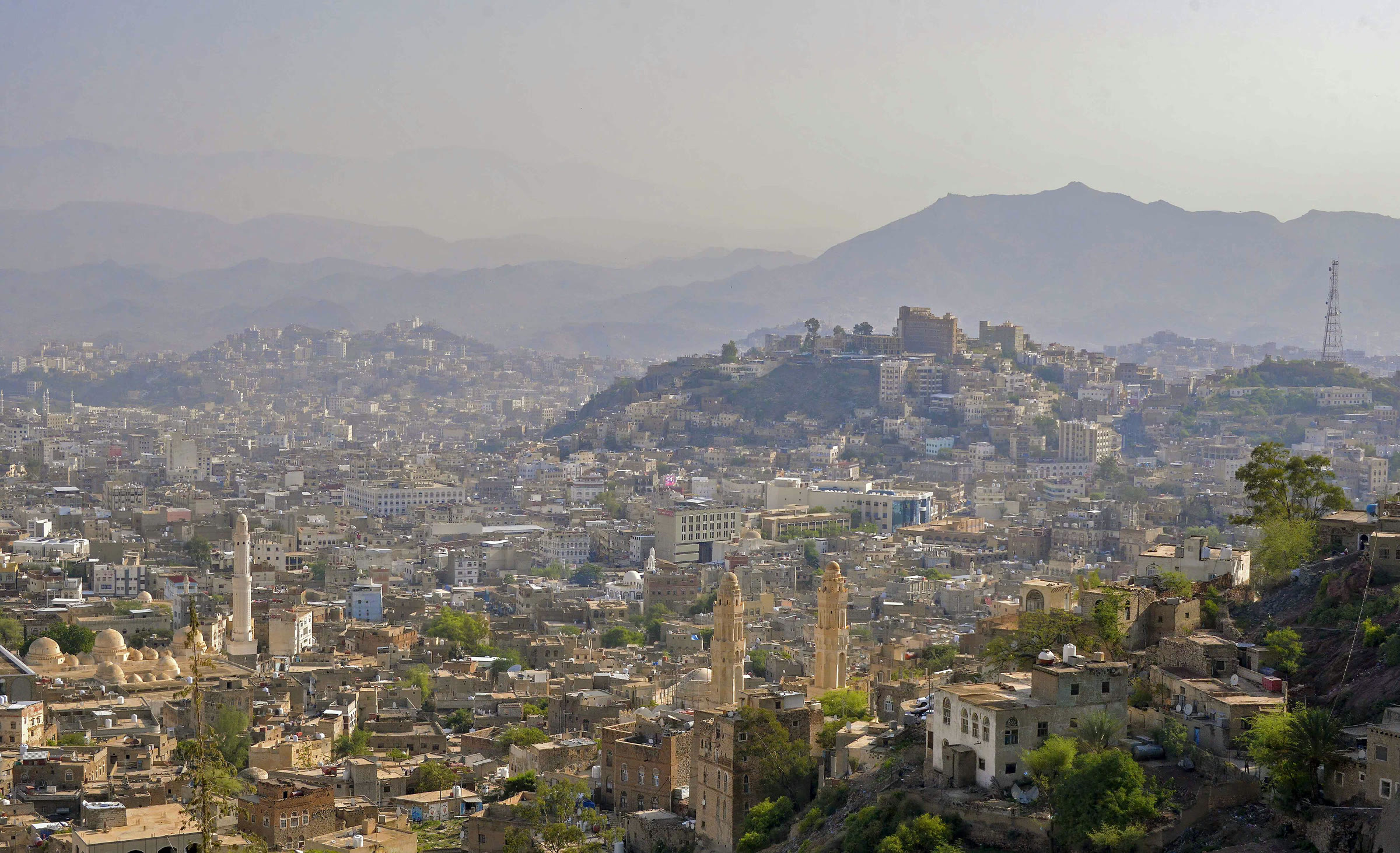 Taiz kentinin genel görünümü