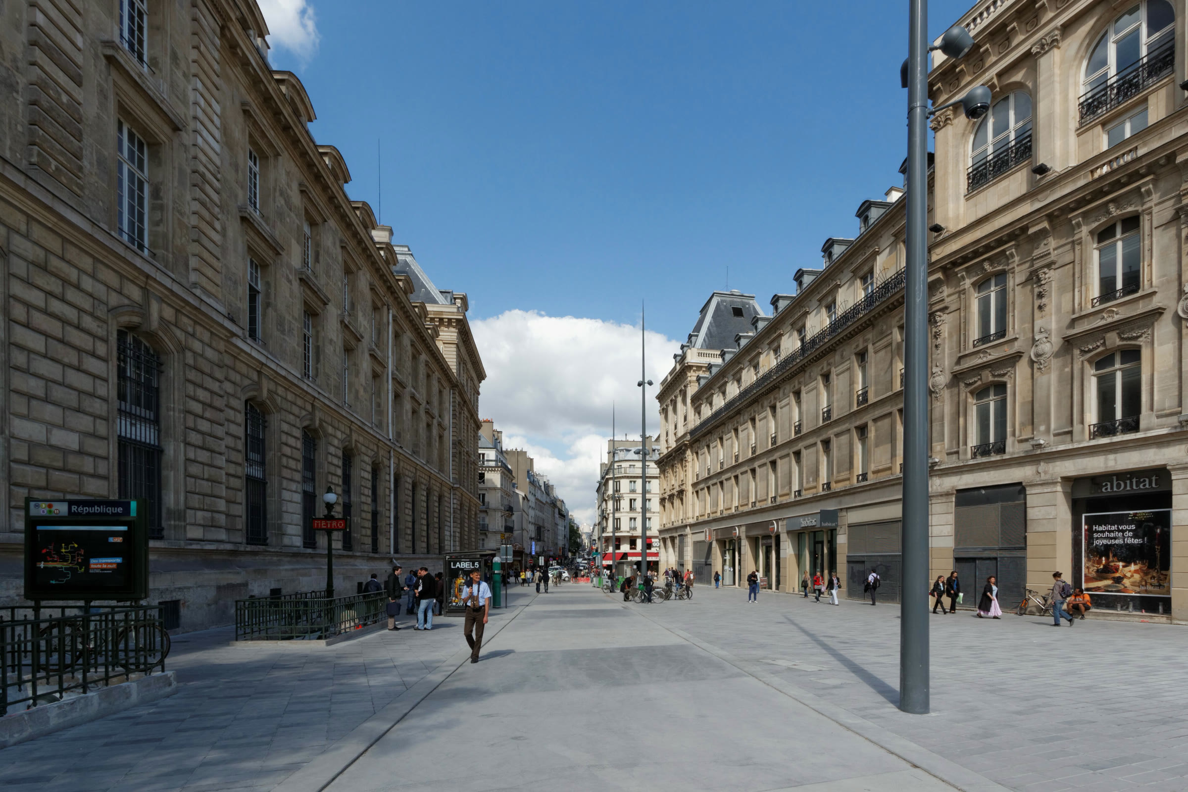 Area around Place de la République in Paris