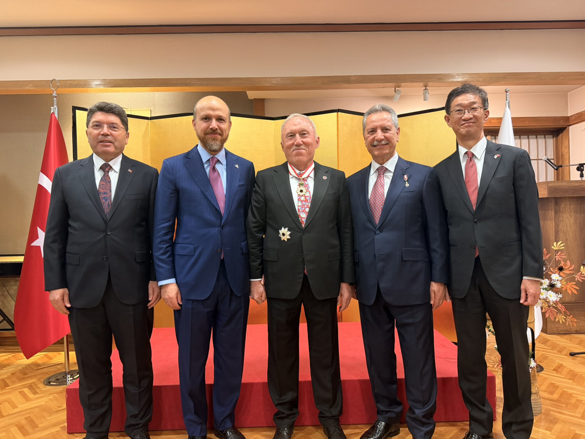 Adalet Bakanı Yılmaz Tunç, Büyükelçi Mercan ve Büyükelçi Tamura resepsiyonda