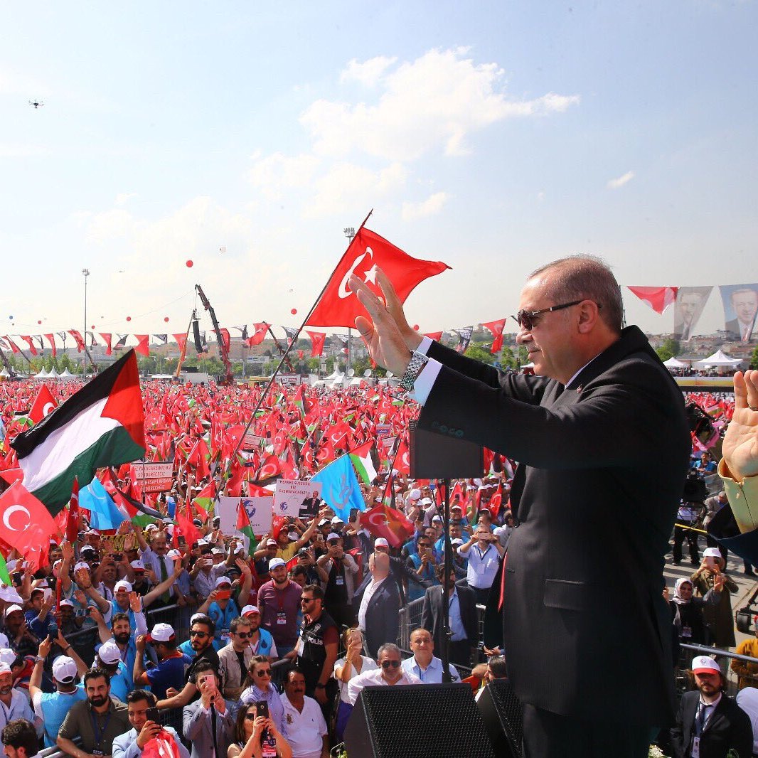 Cumhurbaşkanı Erdoğan, Filistin'e destek mitinginde (arşiv)