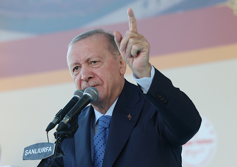 Cumhurbaşkanı Erdoğan kürsüde