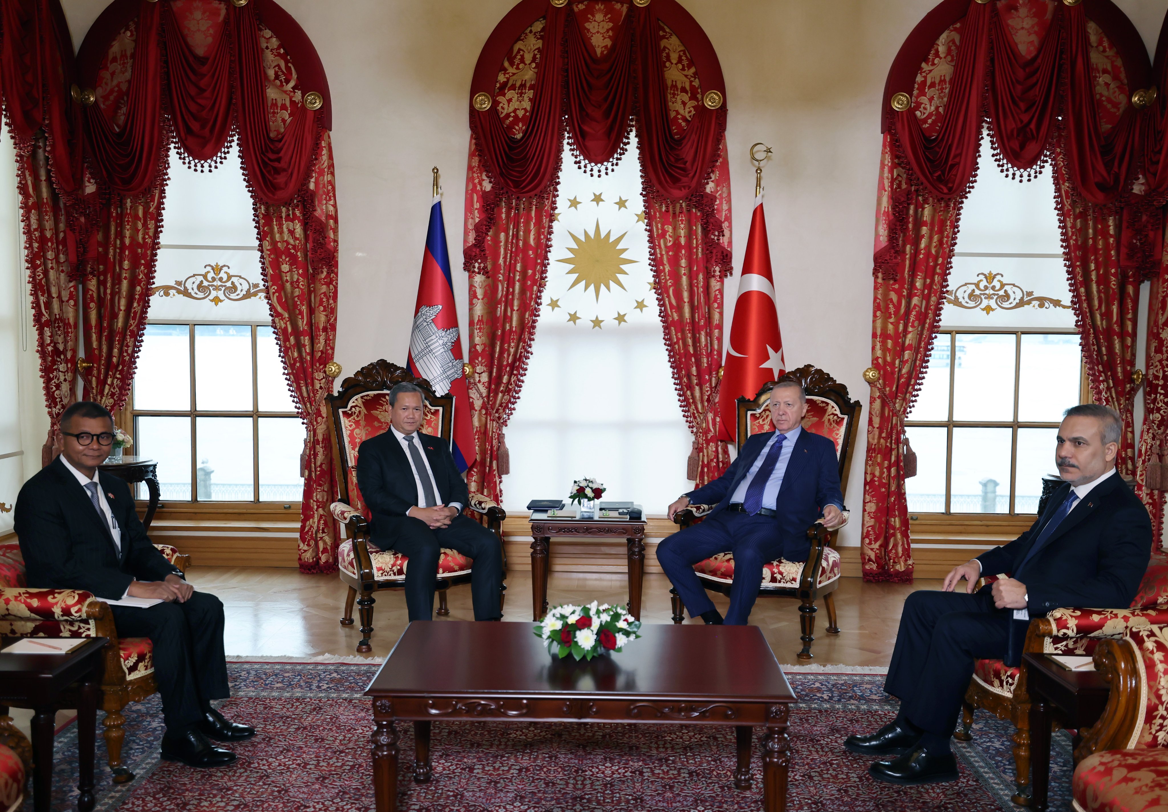 محادثات أردوغان وهون مانيت في دولما بهتشه