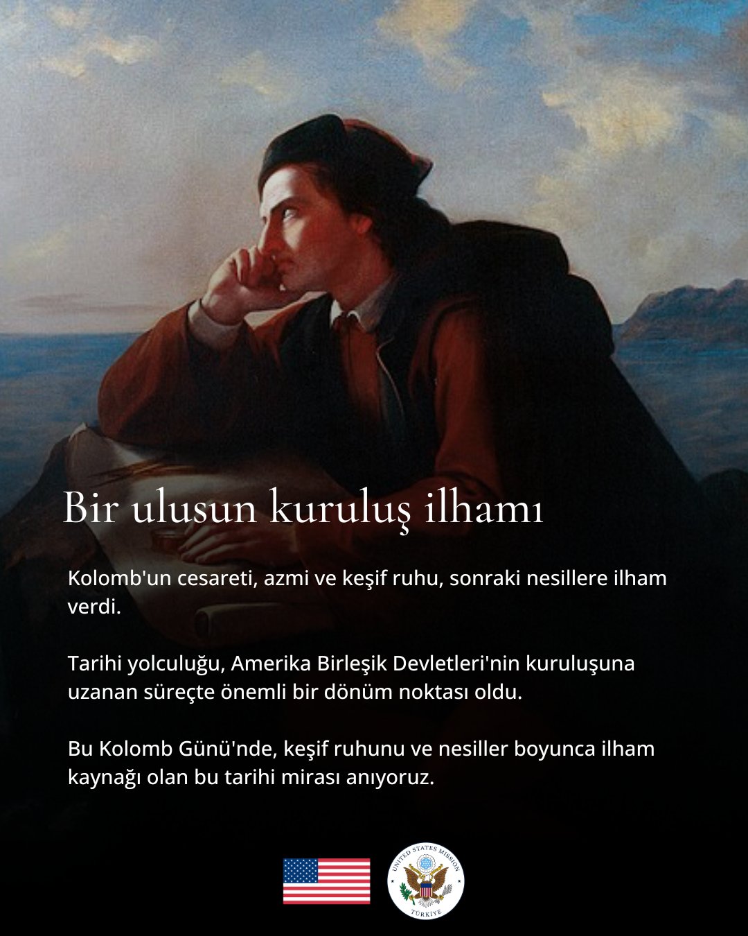 Büyükelçiliğin "Bir ulusun kuruluş ilhamı" görseli