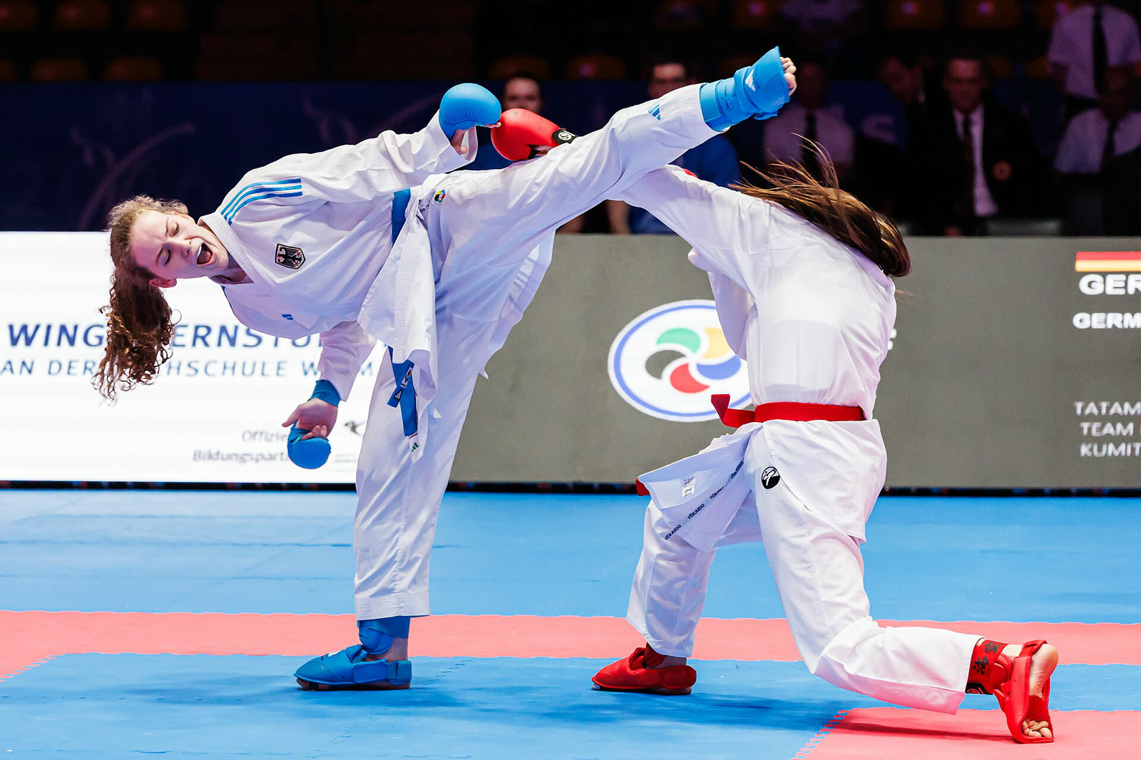 Kumite müsabakasından bir an