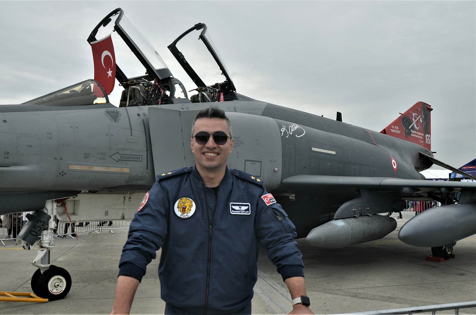 TEKNOFEST'te sergilenen Türk Hava Kuvvetlerine ait F-4E Phantom (arşiv)