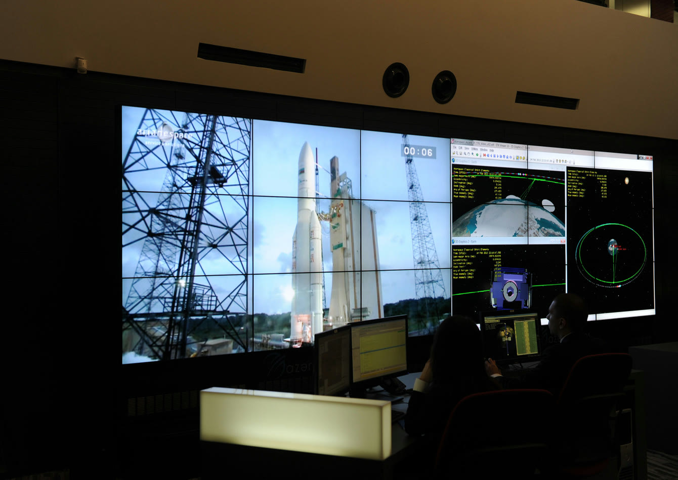 Azerspace-1 uydusunun fırlatılışı Azercosmos kontrol merkezinden izlenirken (arşiv)
